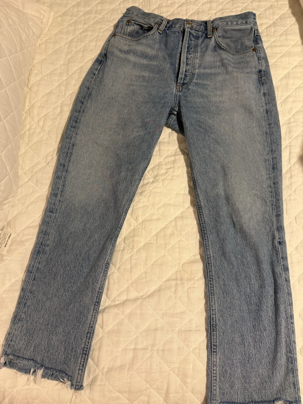 Agolde Riley High Rise Straight Crop Jean - Picture 1 of 7